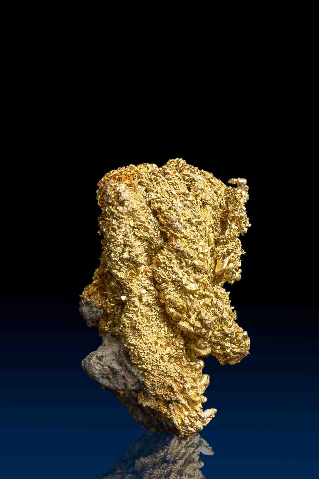 (image for) Interesting Textured Crystallized Gold Nugget from Farncomb Hill, CO